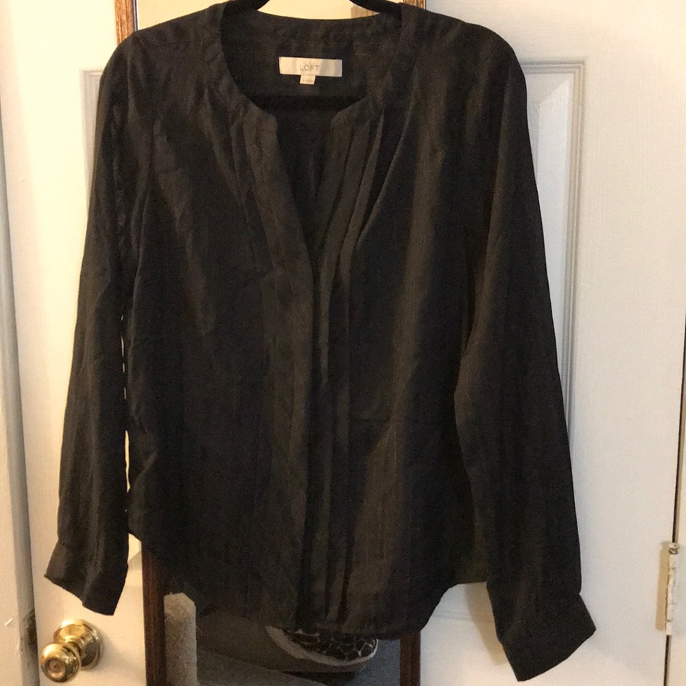 Sheer black blouse
